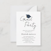 Invitation de typographie de casquette de diplômé (Devant)