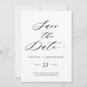Invitation de typographie de script Black Elegant (Devant)