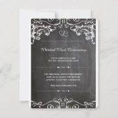Invitation de typographie de tableau noir avec bor (Dos)