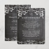 Invitation de typographie de tableau noir avec bor (Devant / Derrière)