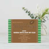Invitation de typographie pour Baby Shower FOOTBAL (Debout devant)