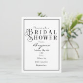 Invitation de typographie pour une douche de marié (Debout devant)