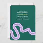 Invitation de typographie verte moderne (Dos)