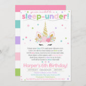 Invitation de Unicorn Sleep under, Invitation de U (Devant / Derrière)