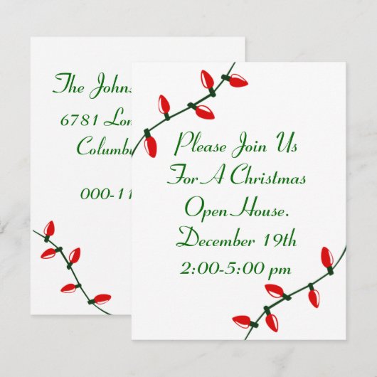 Invitation de vacances (Devant / Derrière)