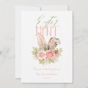 Invitation de vacances à la chasse de Pâques plate