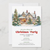 Invitation de vacances à l'aquarelle de maison de (Devant)