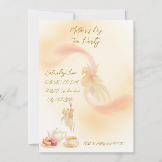 Invitation de vacances à plat (Devant)