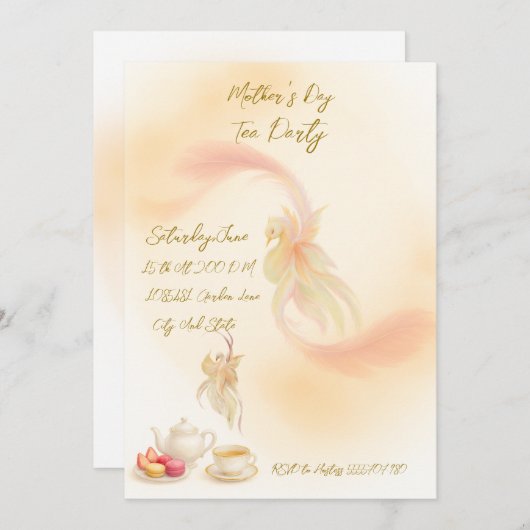 Invitation de vacances à plat (Devant / Derrière)