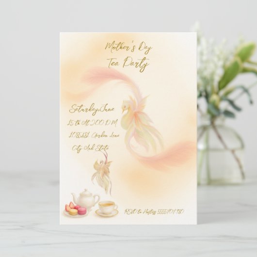 Invitation de vacances à plat (Debout devant)