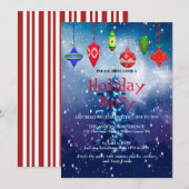 Invitation de vacances avec décorations de Noël (Devant / Derrière)