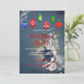 Invitation de vacances avec décorations de Noël (Debout devant)
