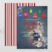 Invitation de vacances avec décorations de Noël (Devant / Derrière)