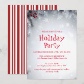 Invitation de vacances avec décorations de Noël (Devant / Derrière)
