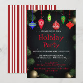 Invitation de vacances avec décorations de Noël (Devant / Derrière)