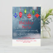 Invitation de vacances avec décorations de Noël (Debout devant)