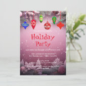 Invitation de vacances avec décorations de Noël (Debout devant)