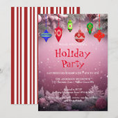 Invitation de vacances avec décorations de Noël (Devant / Derrière)