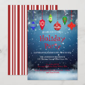 Invitation de vacances avec décorations de Noël (Devant / Derrière)