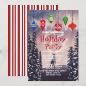 Invitation de vacances avec décorations de Noël (Devant / Derrière)