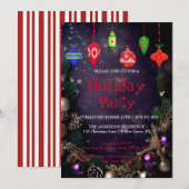 Invitation de vacances avec décorations de Noël (Devant / Derrière)