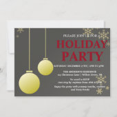 Invitation de vacances avec ornements de Noël (Devant)