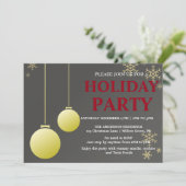 Invitation de vacances avec ornements de Noël (Debout devant)