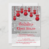 Invitation de vacances avec ornements de Noël (Devant)