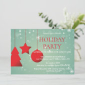 Invitation de vacances avec ornements de Noël (Debout devant)