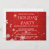Invitation de vacances avec ornements de Noël (Devant)