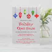 Invitation de vacances avec ornements de Noël (Debout devant)