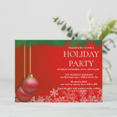 Invitation de vacances avec ornements de Noël (Debout devant)