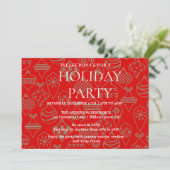 Invitation de vacances avec ornements de Noël (Debout devant)