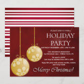 Invitation de vacances avec ornements de Noël (Devant / Derrière)