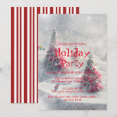 Invitation de vacances avec ornements de Noël (Devant / Derrière)