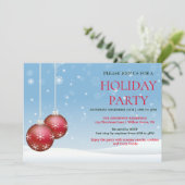 Invitation de vacances avec ornements de Noël (Debout devant)