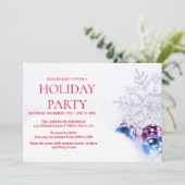 Invitation de vacances avec ornements de Noël (Debout devant)