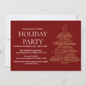 Invitation de vacances avec ornements de Noël (Devant)