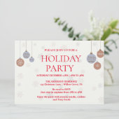 Invitation de vacances avec ornements de Noël (Debout devant)