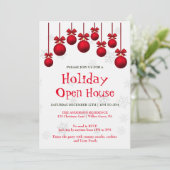 Invitation de vacances avec ornements de Noël (Debout devant)