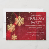 Invitation de vacances avec ornements de Noël (Devant)