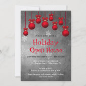 Invitation de vacances avec ornements de Noël (Devant)