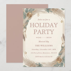 Invitation de vacances Boho Pampas Grass & Dreamca