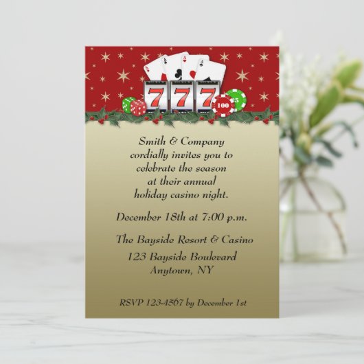 Invitation de vacances Casino (Debout devant)