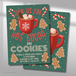 Invitation de vacances Chocolat Chaud & Cookies