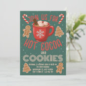 Invitation de vacances Chocolat Chaud & Cookies | (Debout devant)
