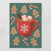 Invitation de vacances Chocolat Chaud & Cookies | (Dos)