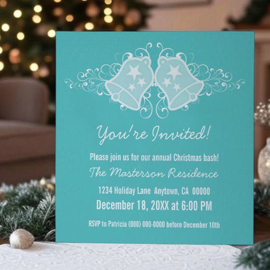 Invitation de Vacances Cloches et Fils, Aqua