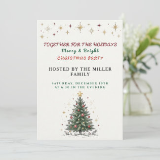 Invitation de vacances d'arbre de Noël vintage
