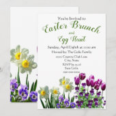 Invitation de vacances de brunch et de chasse aux (Devant / Derrière)